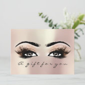 Gift Certificate Roze Rose Lashes Beauty Makeup (Staand voorkant)