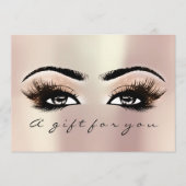 Gift Certificate Roze Rose Lashes Beauty Makeup (Voorkant)