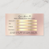 Gift Certificate Roze Rose Violet Lashes Makeup Kortingskaartje (Achterkant)