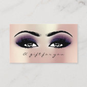 Gift Certificate Roze Rose Violet Lashes Makeup Kortingskaartje (Voorkant)
