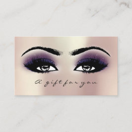 Gift Certificate Roze Rose Violet Lashes Makeup Kortingskaartje