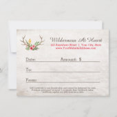 Gift Certificate Rustic Deer Bohemian Roos (Achterkant)