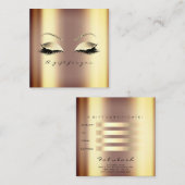 Gift Certificate Sepia Gold Lashes Makeup Artist Kortingskaartje (Voorkant / Achterkant)