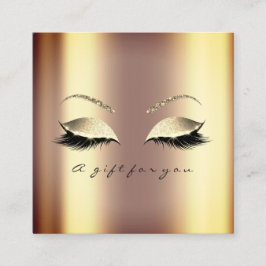 Gift Certificate Sepia Gold Lashes Makeup Artist Kortingskaartje