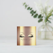 Gift Certificate Sepia Gold Lashes Makeup Artist Kortingskaartje (Staand voorkant)