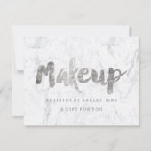 Gift certificate Silmake-up script white marble (Voorkant)