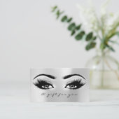 Gift Certificate Silver Gray Lashes Makeup Kortingskaartje (Staand voorkant)