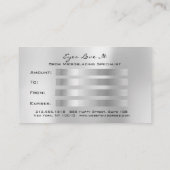 Gift Certificate Silver Gray Lashes Makeup Kortingskaartje (Achterkant)