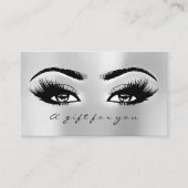 Gift Certificate Silver Gray Lashes Makeup Kortingskaartje (Voorkant)