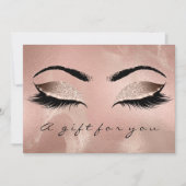 Gift Certificate Skin Gold Lash Beauty Makeup (Voorkant)