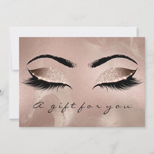 Gift Certificate Skin Gold Lash Beauty Makeup (Voorkant)