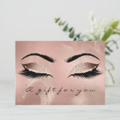 Gift Certificate Skin Gold Lash Beauty Makeup (Staand voorkant)
