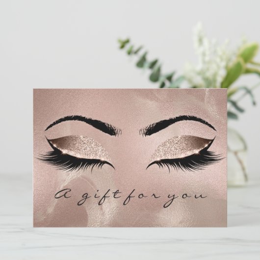 Gift Certificate Skin Gold Lash Beauty Makeup (Staand voorkant)