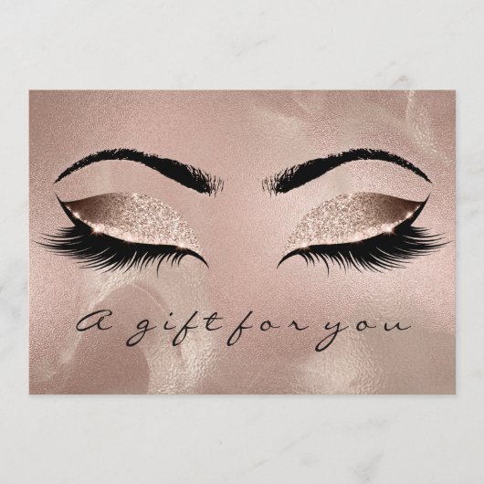 Gift Certificate Skin Gold Lash Beauty Makeup (Voorkant)