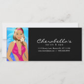 Gift Certificate Tanning Salon Pink Bikini Woman (Achterkant)