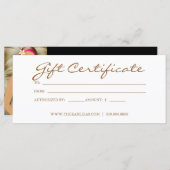 Gift Certificate Tanning Salon Pink Bikini Woman (Voorkant / Achterkant)