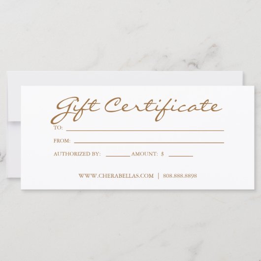 Gift Certificate Tanning Salon Pink Bikini Woman (Voorkant)