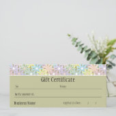 Gift Certificate voor pasteelflesjes (Staand voorkant)