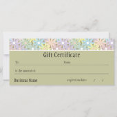 Gift Certificate voor pasteelflesjes (Voorkant)