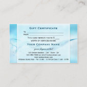 Gift Certificate Water Splash Spa Kortingskaartje (Achterkant)