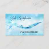 Gift Certificate Water Splash Spa Kortingskaartje (Voorkant)