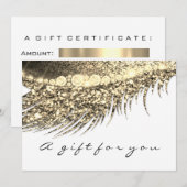 Gift Certificate White Gold Lash Beauty Makeup (Voorkant / Achterkant)
