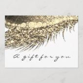 Gift Certificate White Gold Lash Beauty Makeup (Voorkant)