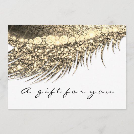 Gift Certificate White Gold Lash Beauty Makeup (Voorkant)