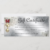 Gift Certificate Xmas Salon Eiffel Tower Paris (Achterkant)