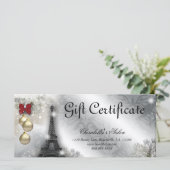 Gift Certificate Xmas Salon Eiffel Tower Paris (Staand voorkant)