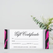 Gift Certificates Tanning Salon Jewelry Pink Black (Staand voorkant)