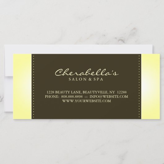 Gift Certificates Tanning Salon  Woman Ylw (Achterkant)