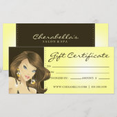 Gift Certificates Tanning Salon  Woman Ylw (Voorkant / Achterkant)