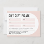 GIFT CERTIFICERING modern boogzwart zwart zwart (Voorkant)