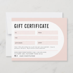 GIFT CERTIFICERING modern boogzwart zwart zwart