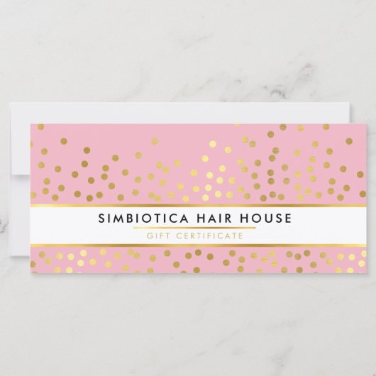 GIFT CERTIFICERING modern glazuur stip faux goudro (Achterkant)