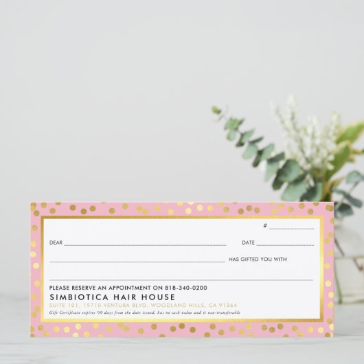 GIFT CERTIFICERING modern glazuur stip faux goudro (Staand voorkant)