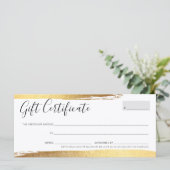 GIFT CERTIFICERING VOUCHER elegant chic gilded gol (Staand voorkant)