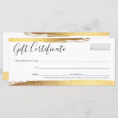 GIFT CERTIFICERING VOUCHER elegant chic gilded gol (Voorkant / Achterkant)