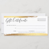 GIFT CERTIFICERING VOUCHER elegant chic gilded gol (Voorkant)