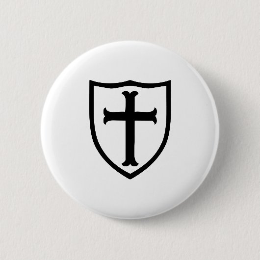 Gift Christelijke Church Cross Knight Shield Study Ronde Button 5,7 Cm (Voorkant)