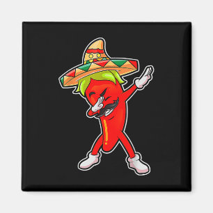 Gift Cute Chili Dabbing Pepper Mexican Hot Jalapen Magneet