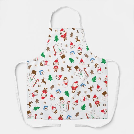 Gift cute Christmas holiday cookie family Schort (Voorkant)