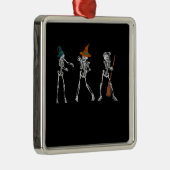Gift Dance |Halloween Dance Macabre Witch Skeleton Metalen Ornament (Rechts)