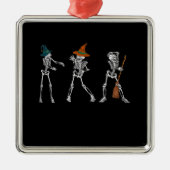 Gift Dance |Halloween Dance Macabre Witch Skeleton Metalen Ornament (Voorkant)