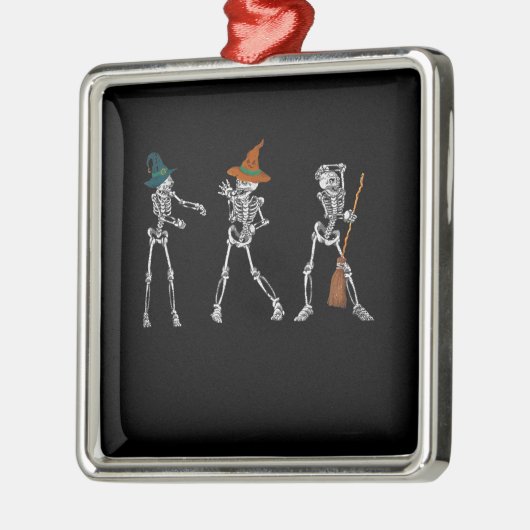 Gift Dance |Halloween Dance Macabre Witch Skeleton Metalen Ornament (Links)