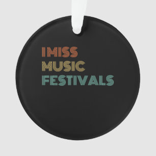 Gift Dance   I Miss Music Festival Retro Dance Ornament
