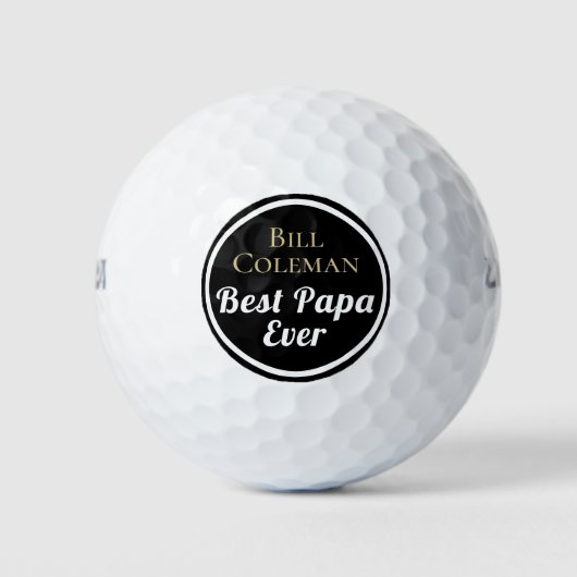 Gift dit! Best Papa custom Golf Balls Golfballen (Voorkant)