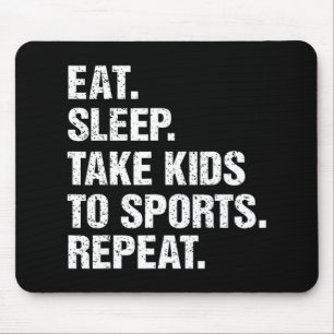 Gift Eat Sleep Kinder naar Sport Herhalen Muismat
