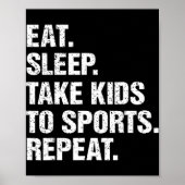 Gift Eat Sleep Kinder naar Sport Herhalen Poster (Voorkant)